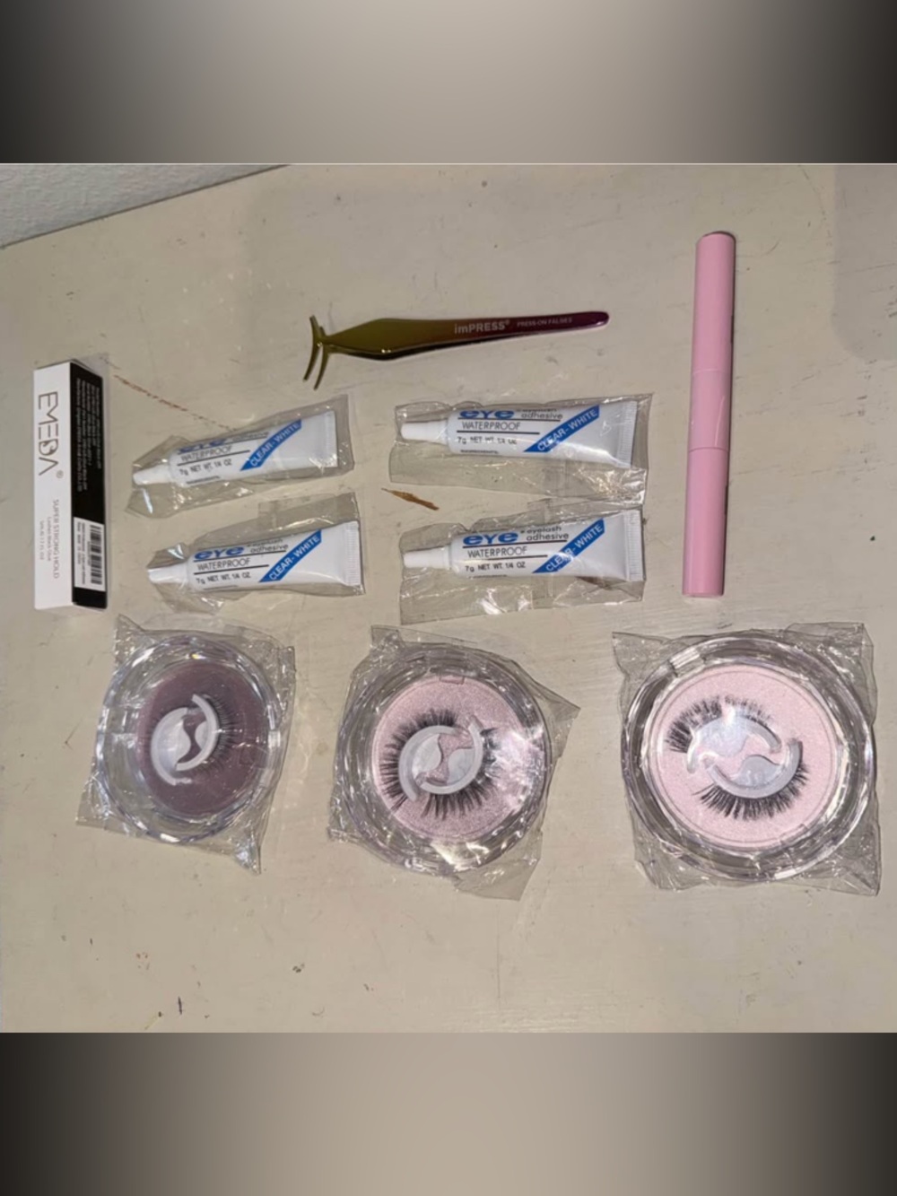 👁️ 10 pc Bundle  False Eyelashes / Adhesive /  Applicator Kit